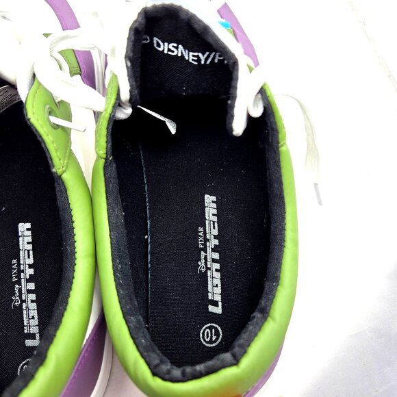 Disney Buzz Lightyear Toy Story Purple Green Low Top Lace Up Sneakers Size 10 - Picture 9 of 9